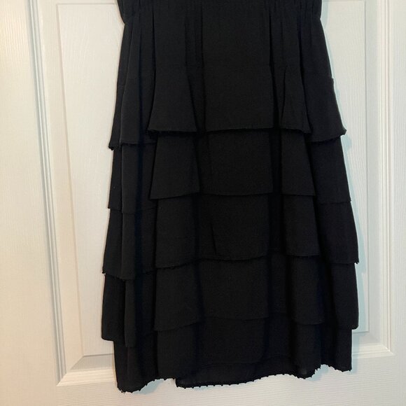 Anthropologie's Maeve: Black tiered ruffle dress (size 0) - Picture 7 of 10